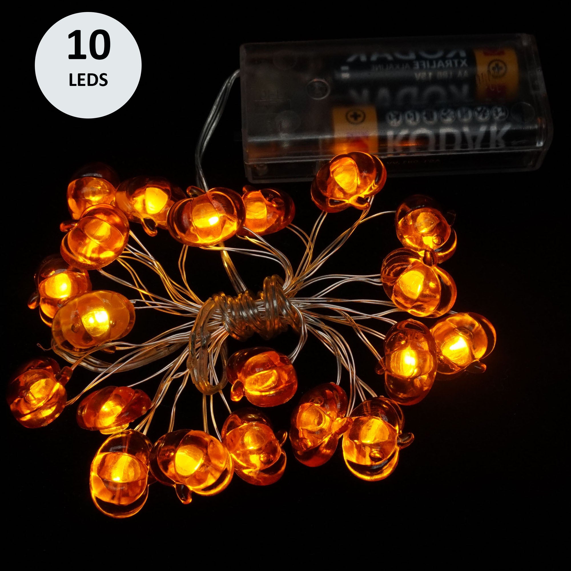 Hanging String Leds Lights Battery Operated Orange