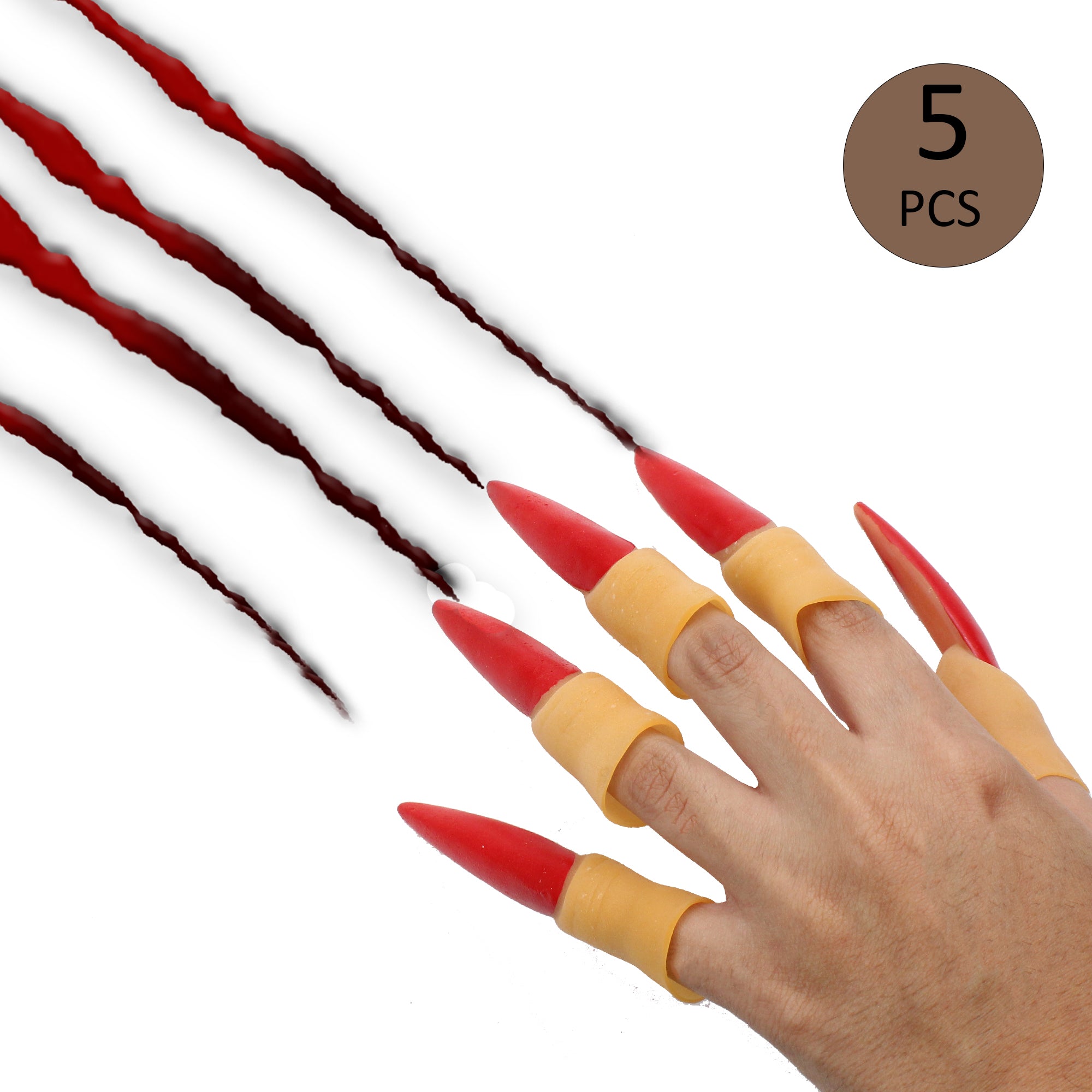 Witch Dress Up Fingers Red 5Pc