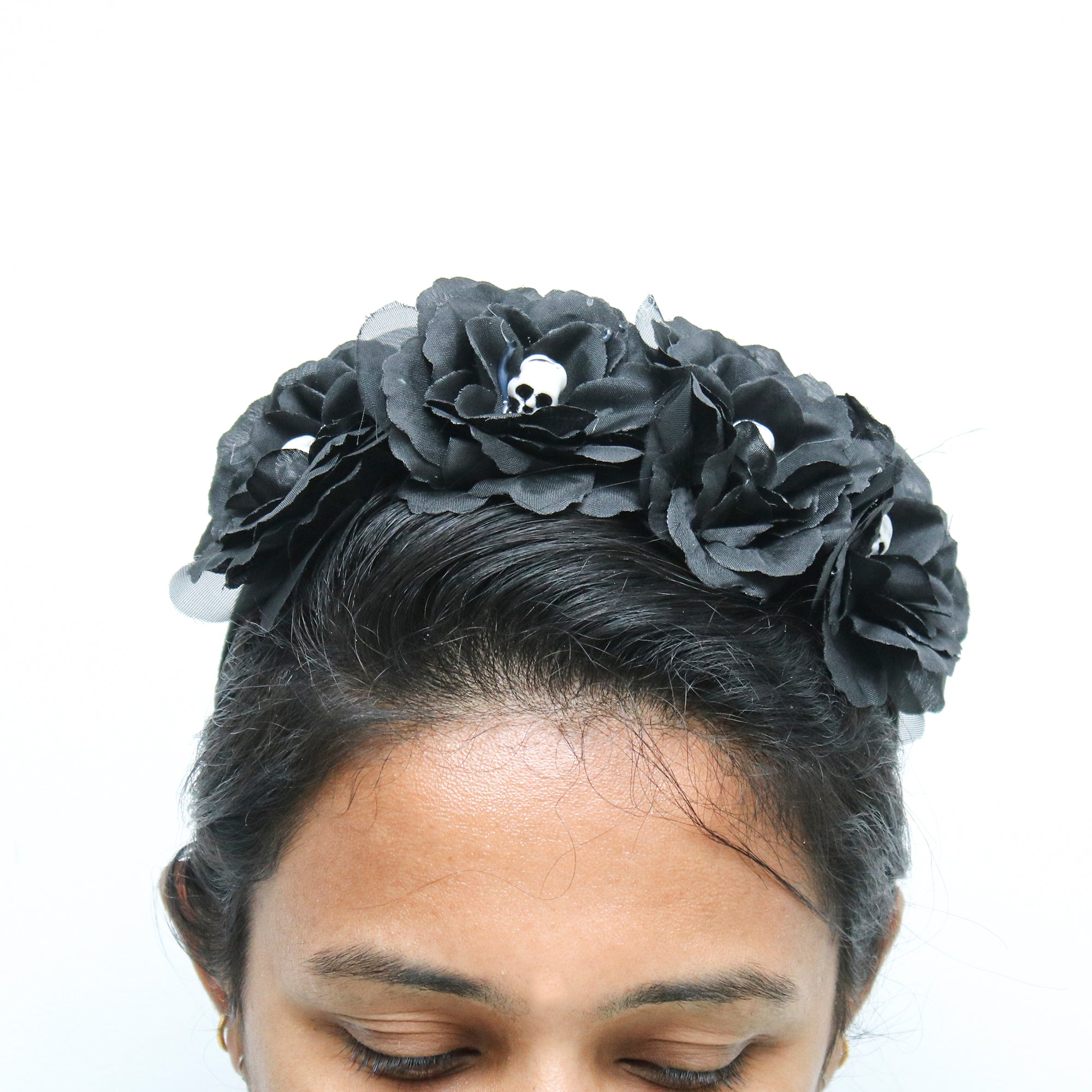 Halloween Hairband With Skull Black