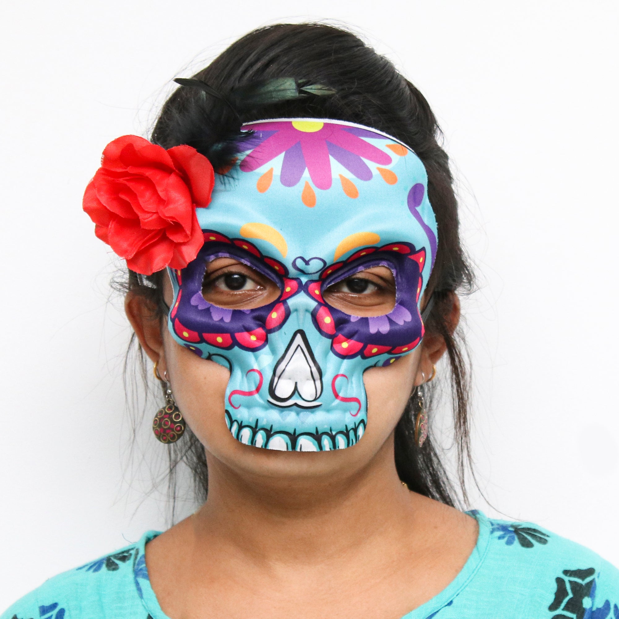 Day Of The Dead Skeleton Eye Mask Assorted colour
