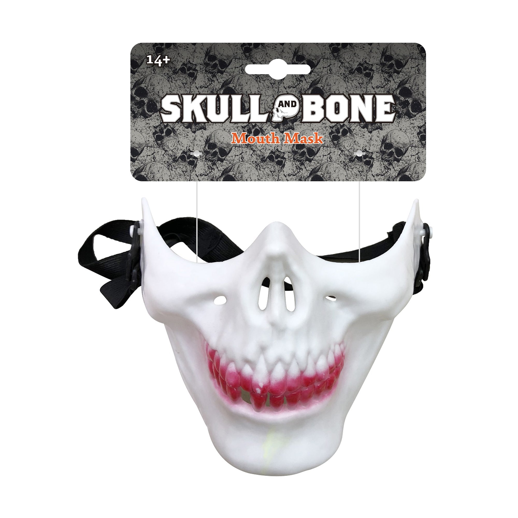 Skull Mouth Moving Mask White