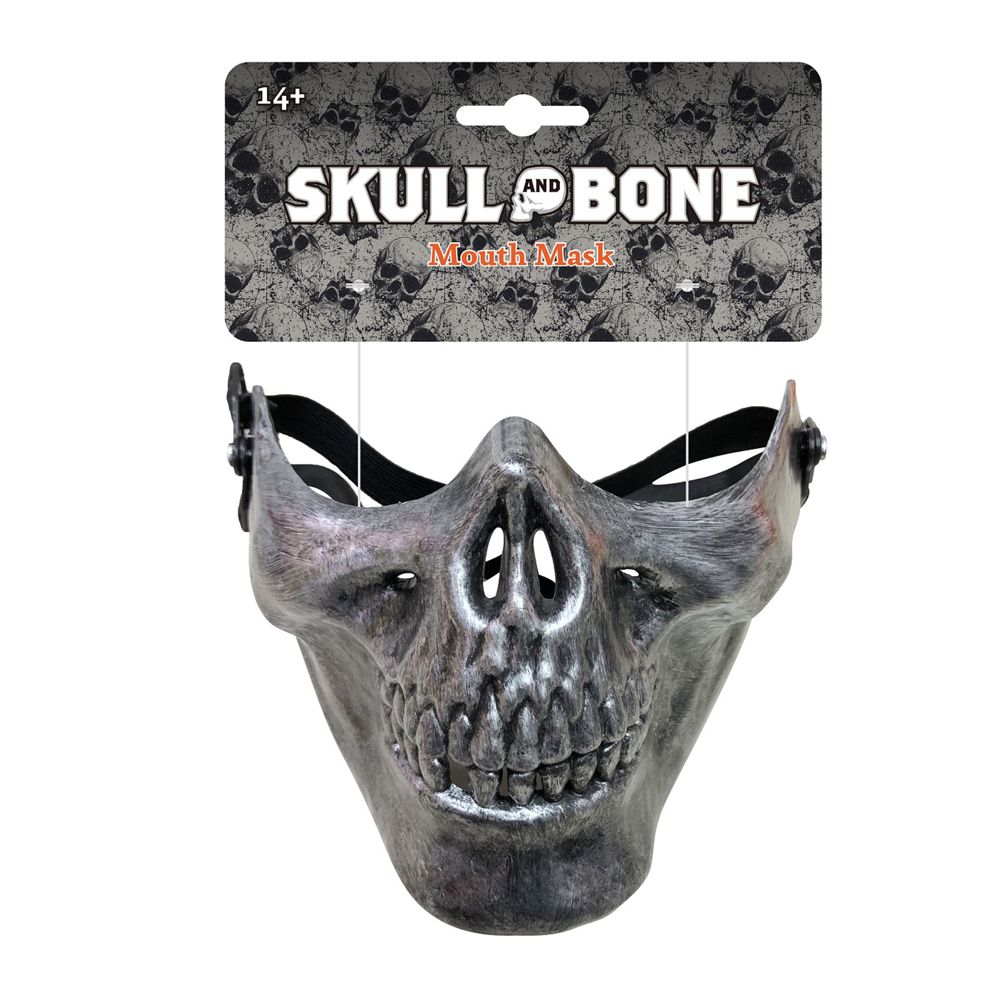 Skull Mouth Moving Mask Slivery Gray