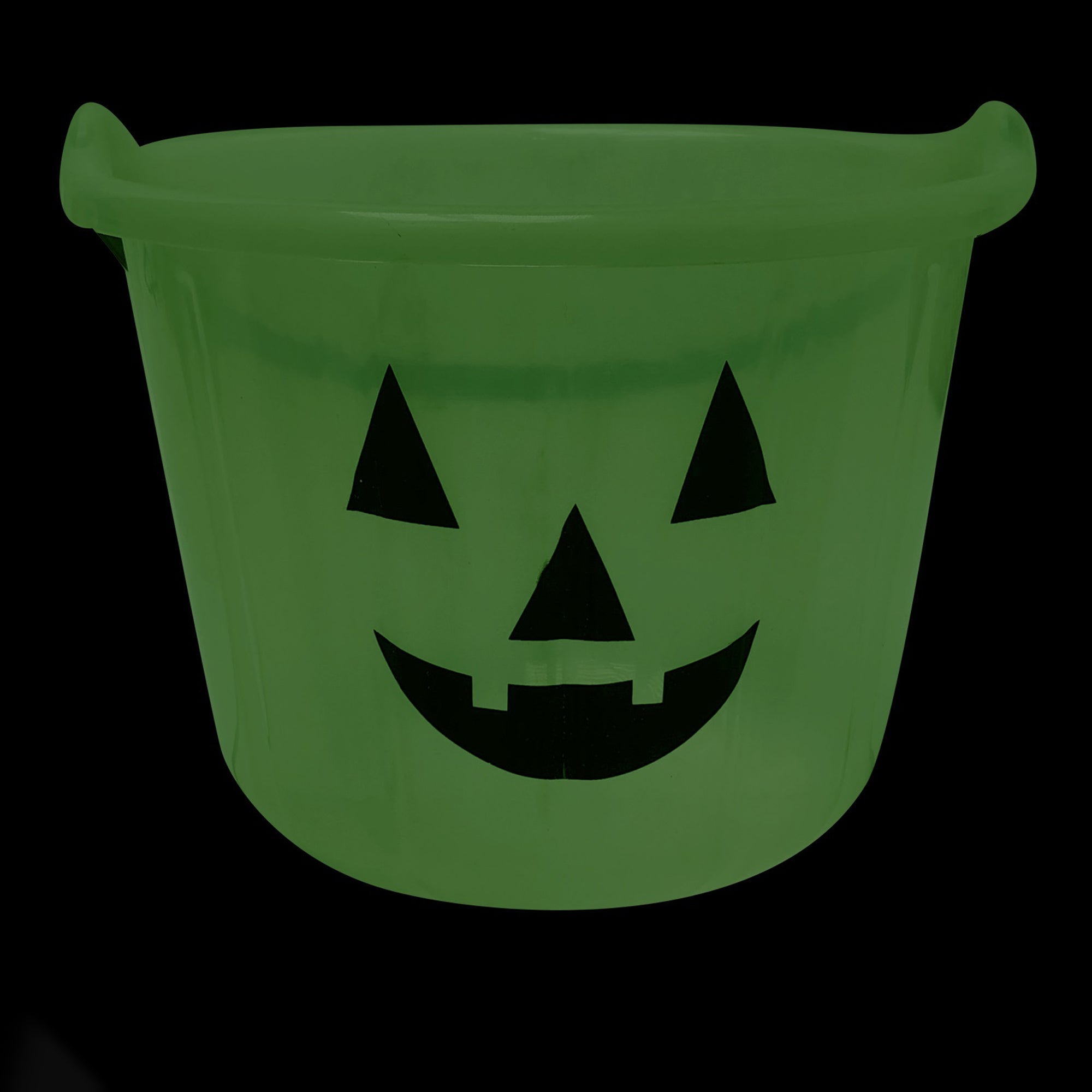 Glow In Dark Pumpkin Bucket Transparent 23cm