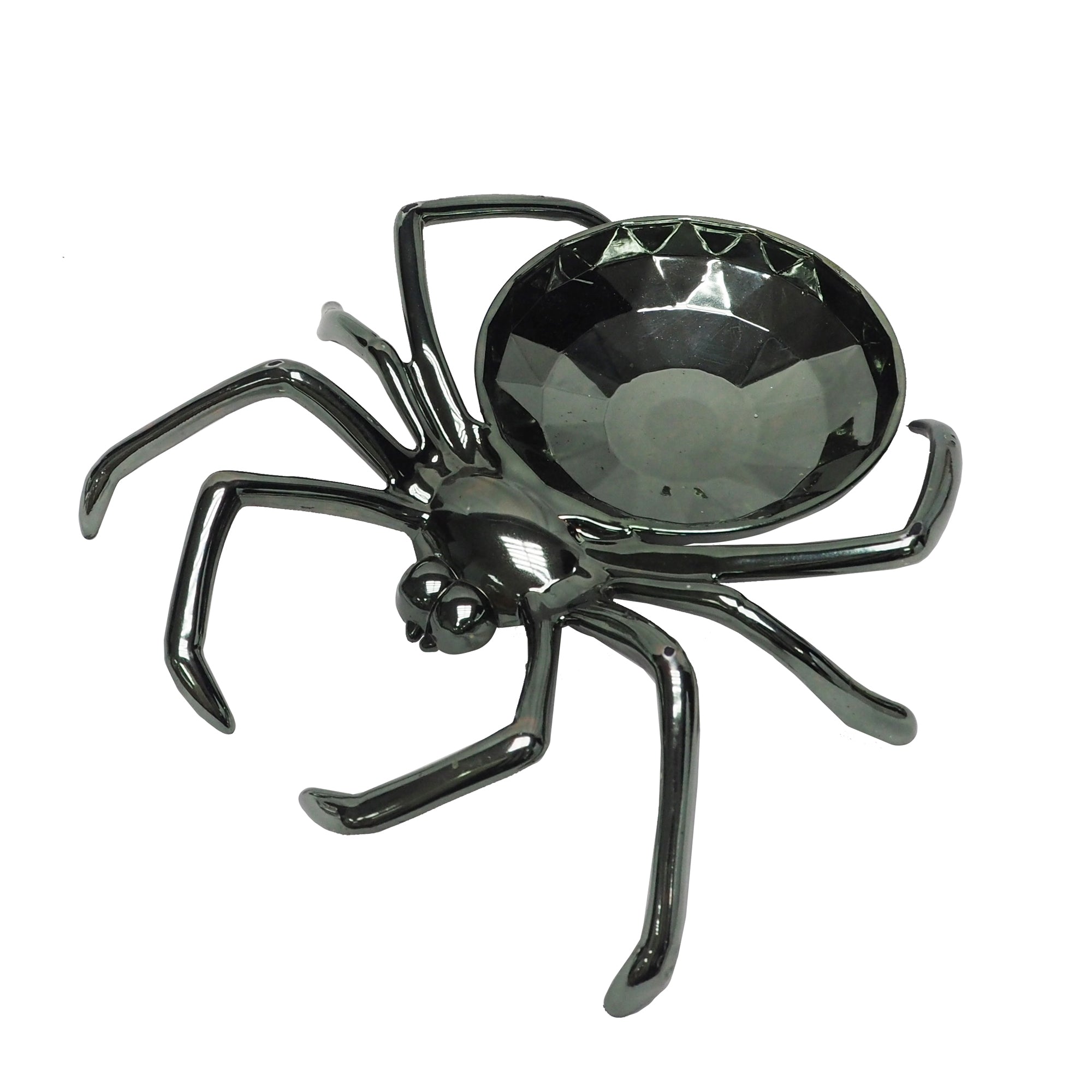 Halloween Spider Bowl Shimmering Dark Gray 23cm