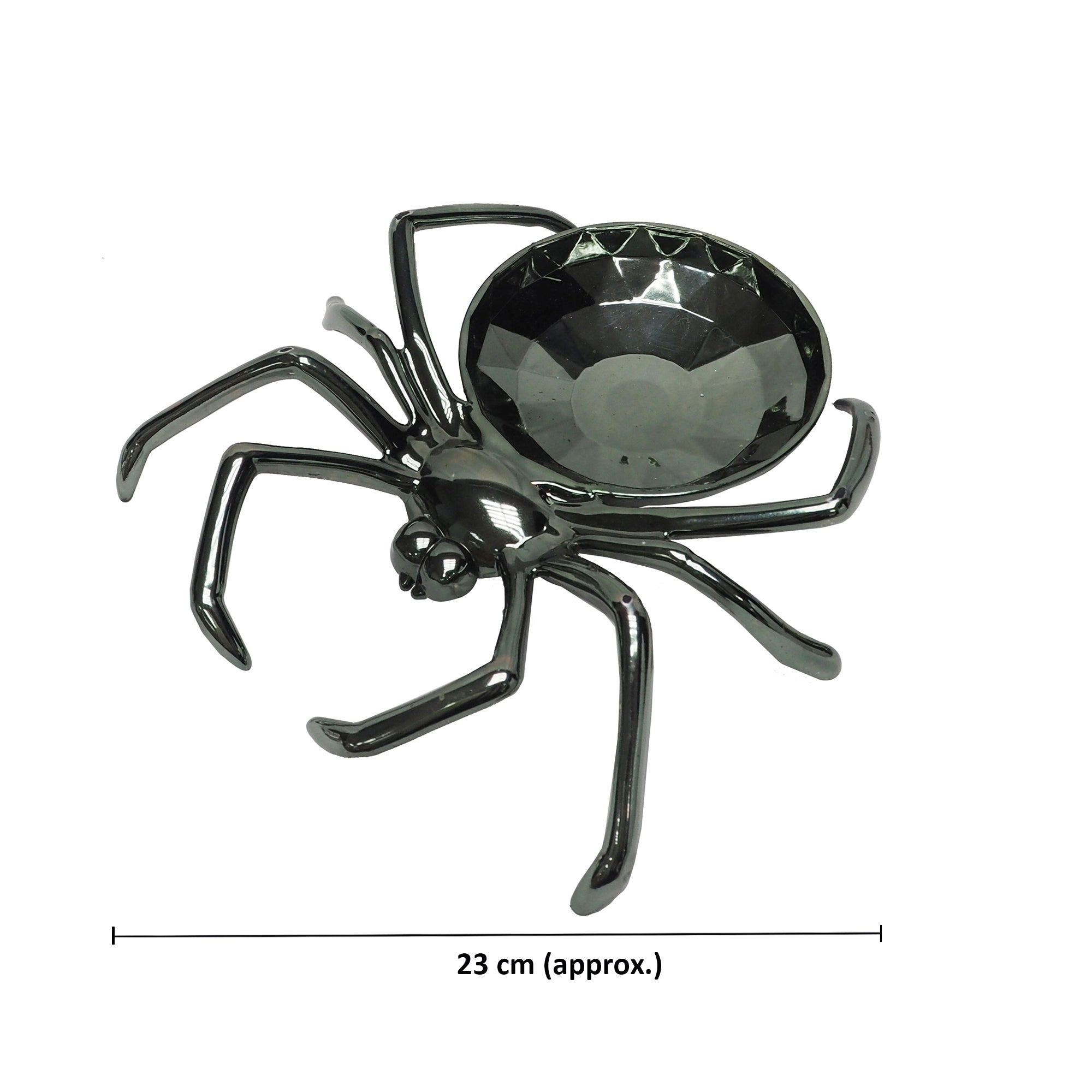 Halloween Spider Bowl Shimmering Dark Gray 23cm