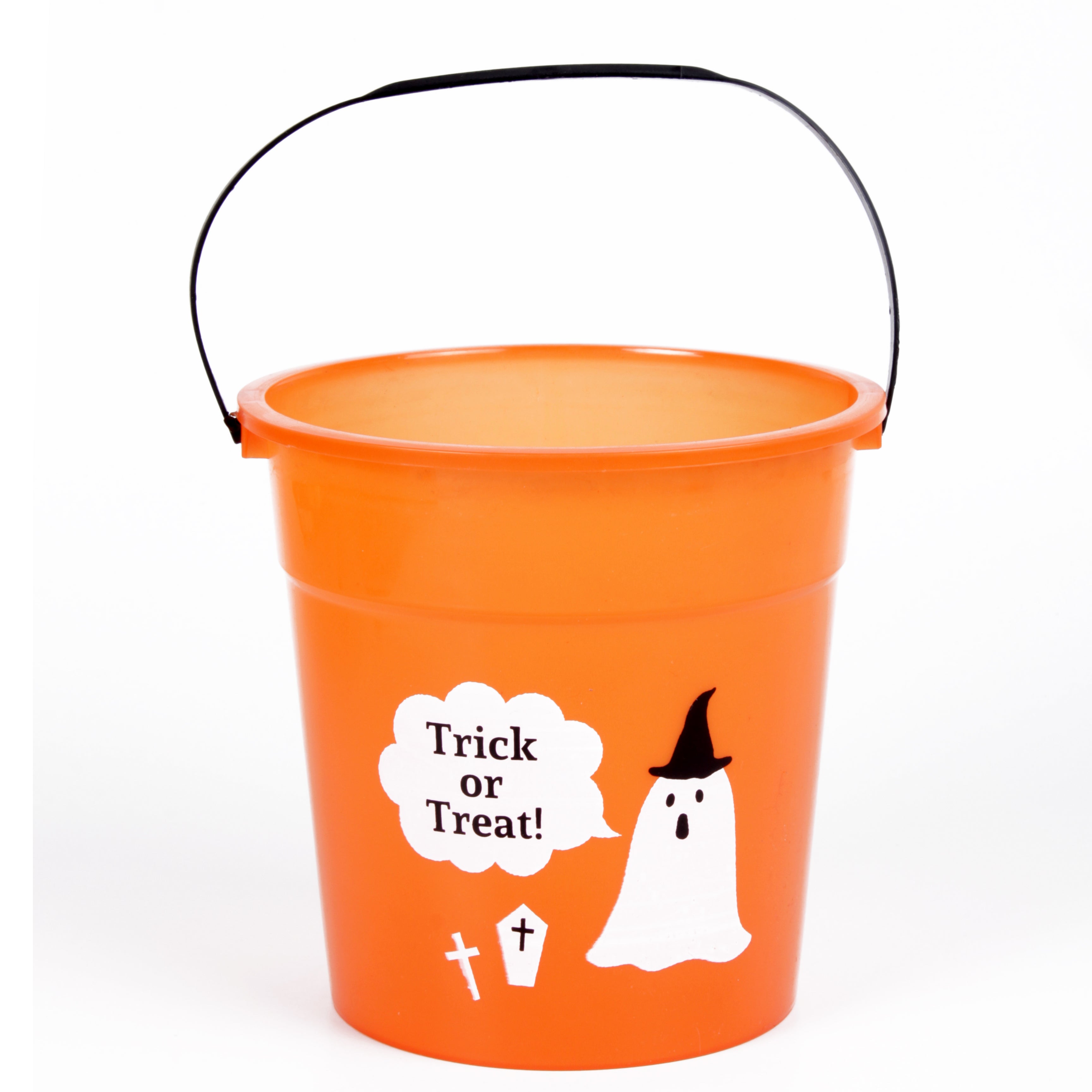 Trick or Treat Bucket - Orange 15cm 1pc