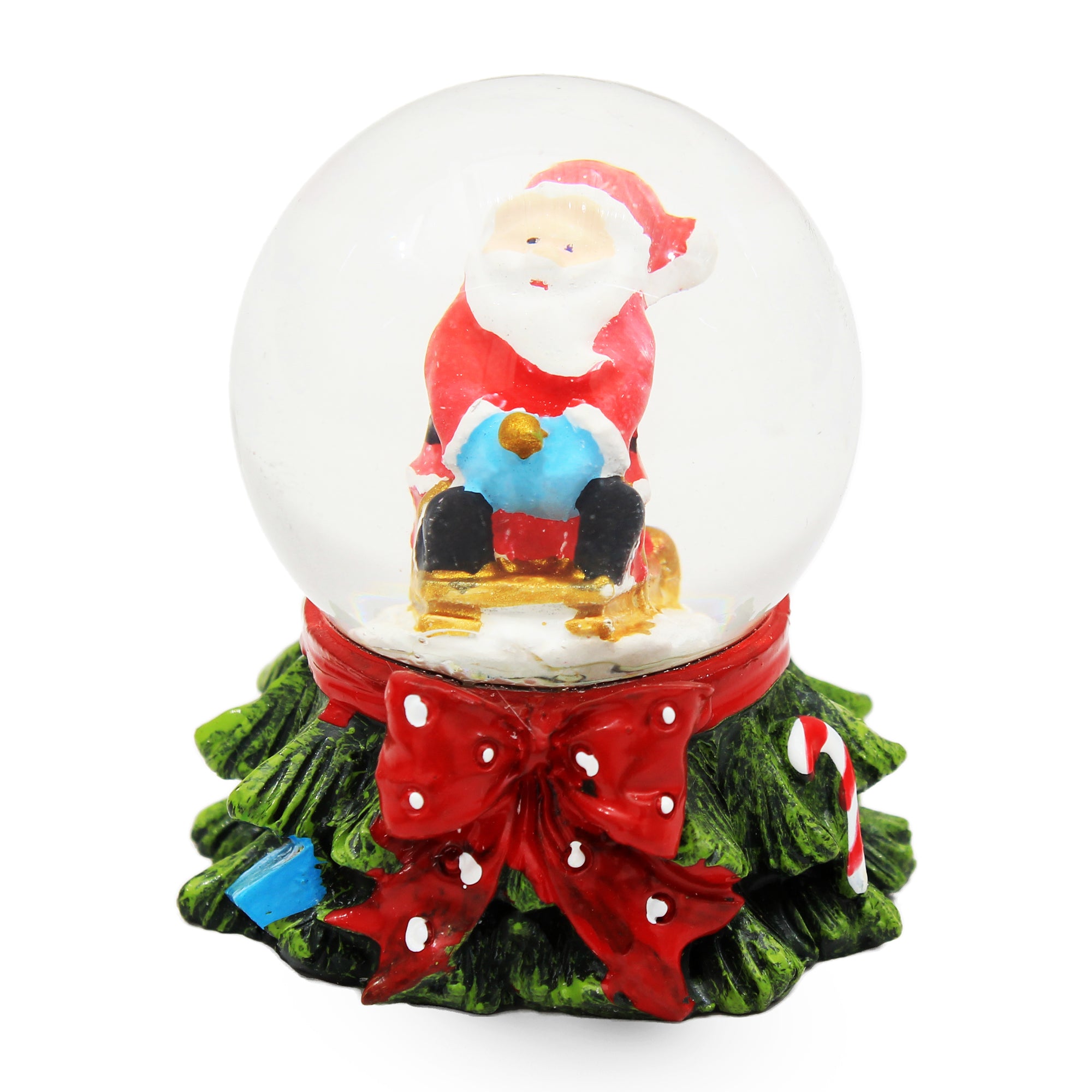 Santa Snow Globe with Tree Base - Assorted Design, 45mm, 1pc