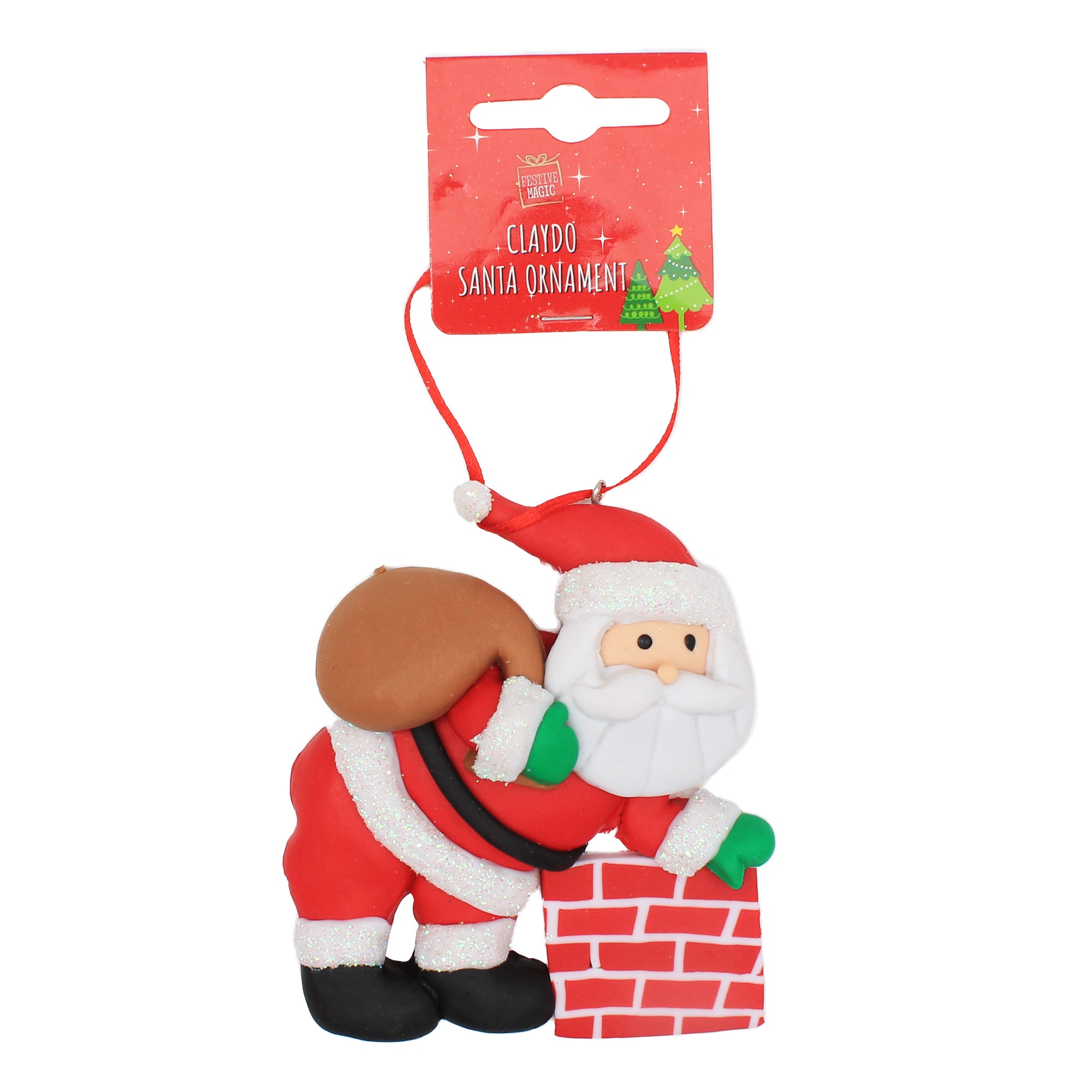 Hanging Santa Decoration - Assorted Design, 1pc