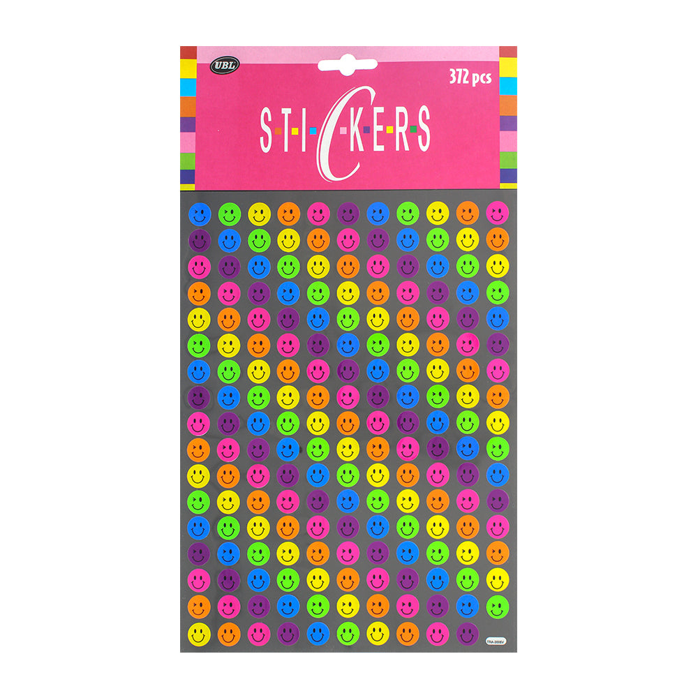 Neon Stickers Smileys Sl0021 Multicolor 2Sheets 372Pc Pbci Ub