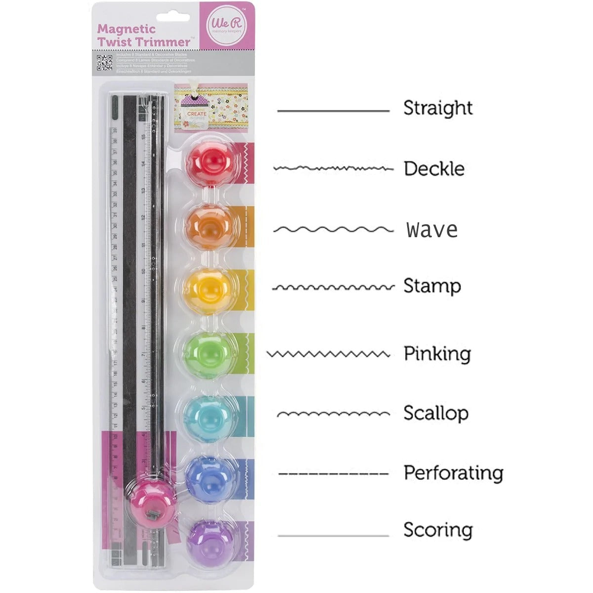Crafters Magnetic Twist Trimmer Combo 8 Blades 70959-6 1Pk Blister We R