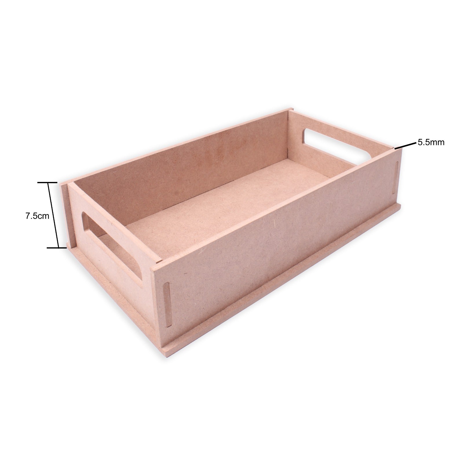 MDF Serving Tray With Handle Approx L30 X W15 X D7.9Cm 5Mm Thick 1Pc Lb