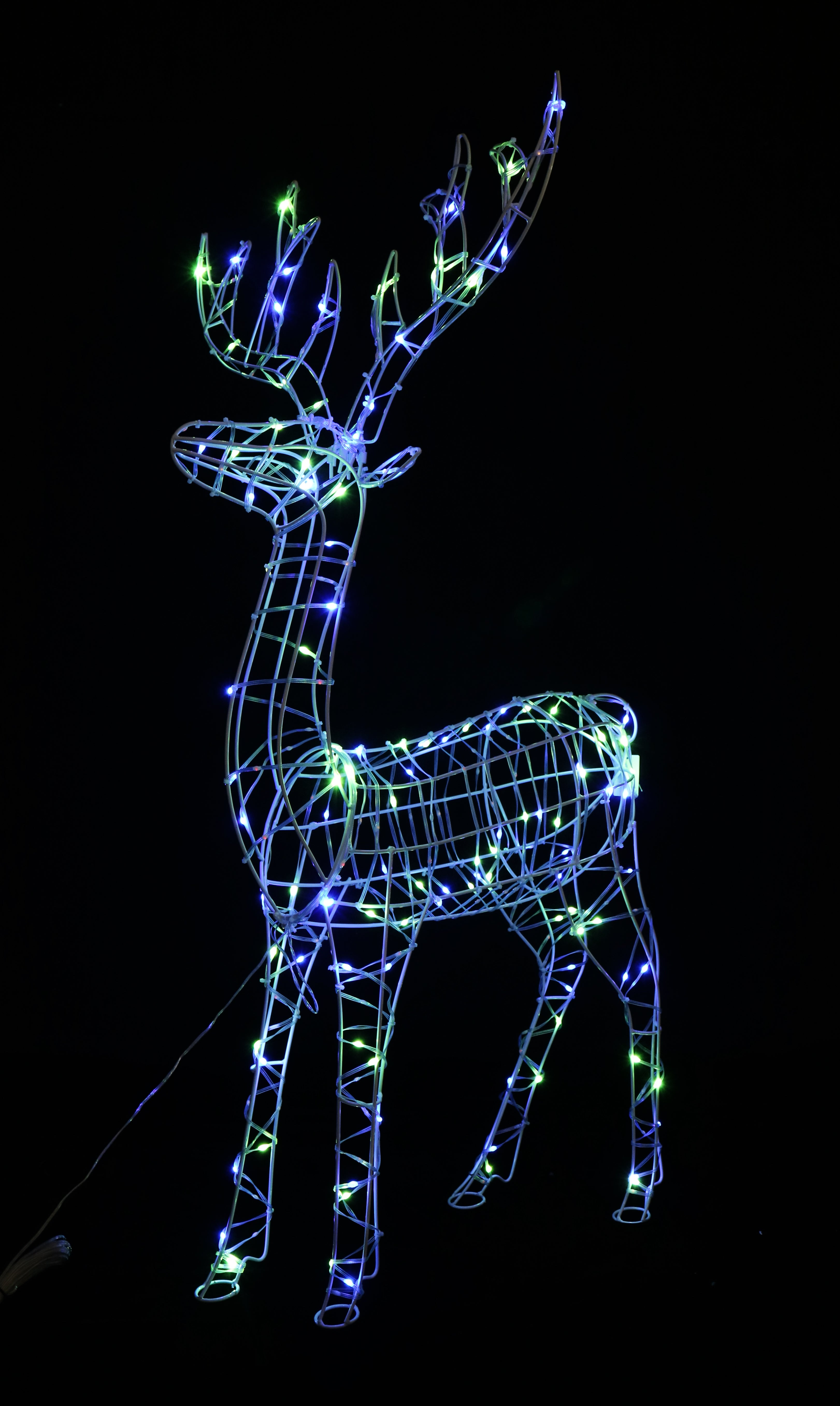 LED Flex Cable Stand Reindeer Flash Multi-Coloured, 1pc