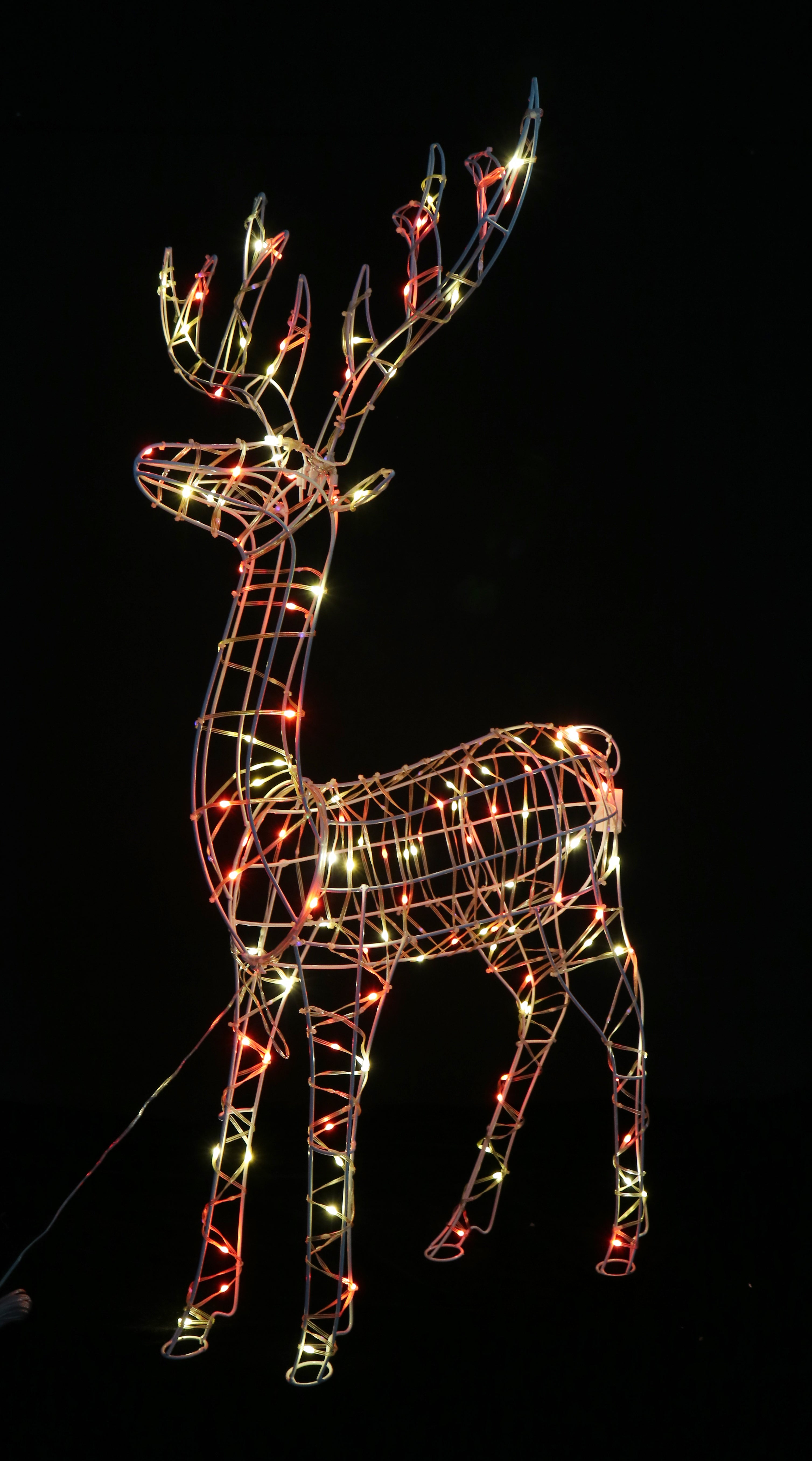 LED Flex Cable Stand Reindeer Flash Multi-Coloured, 1pc