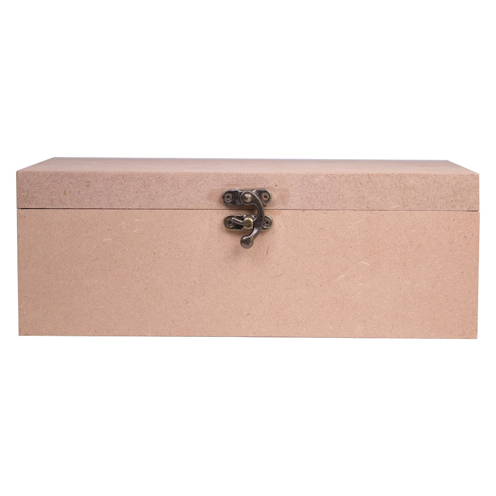 Mdf Box With Latch Rectangle 10 X 5 X 3.5Inch 5.5Mm Thick 1Pc Sw Lb