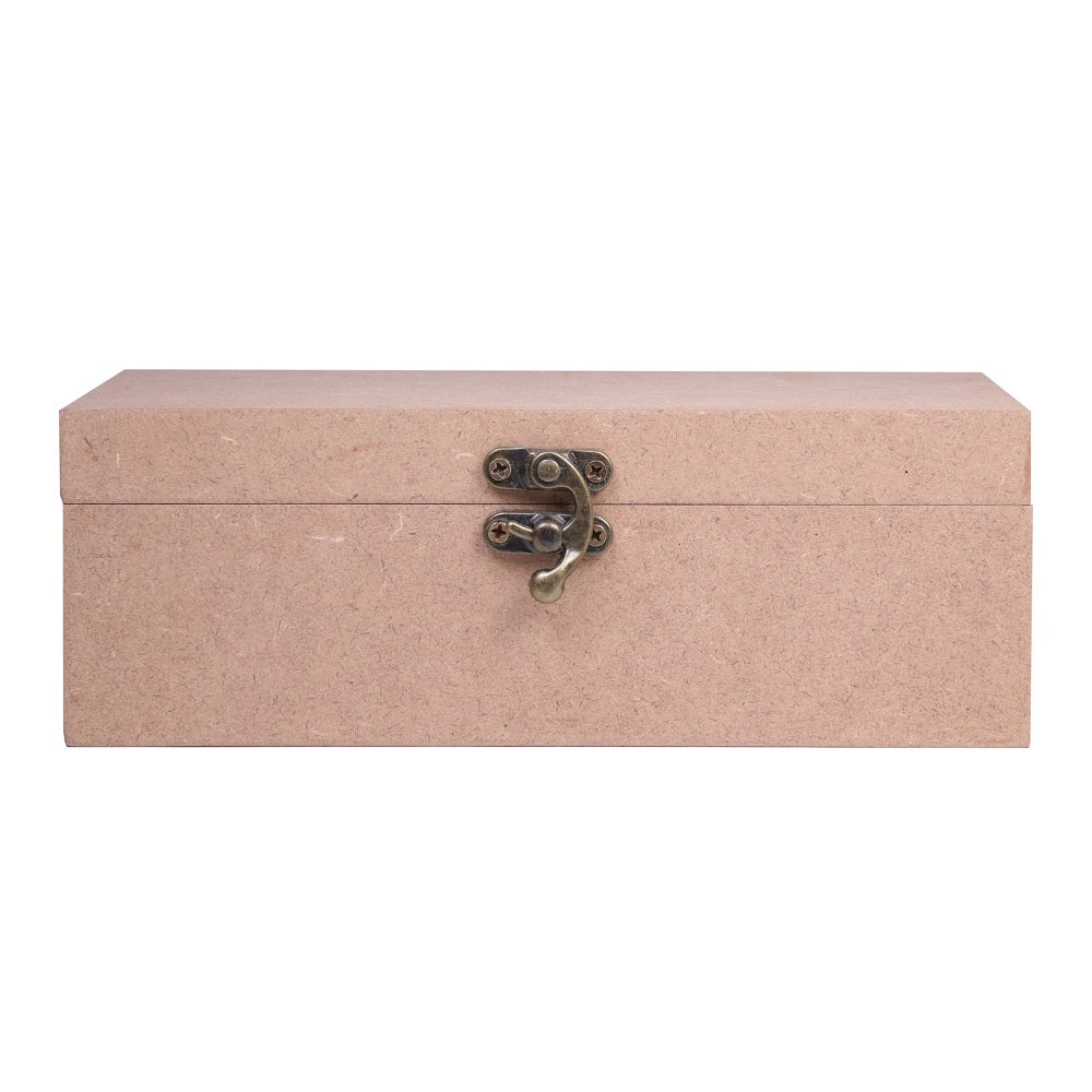 Mdf Box With Latch Rectangle 8 X 3 X 1.75Inch 5.5Mm Thick 1Pc Sw Lb