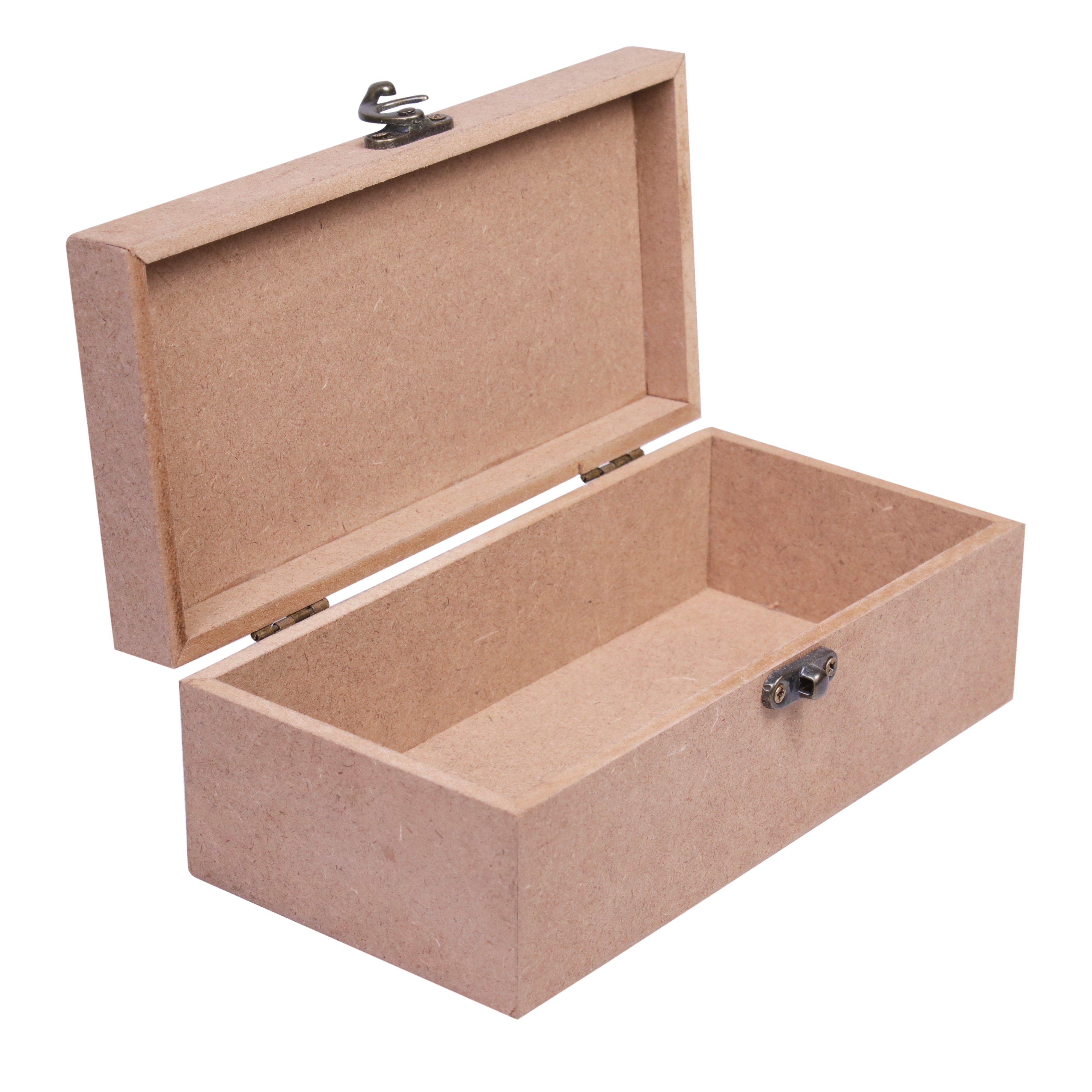 Mdf Box With Latch Rectangle 8 X 4 X 2.75Inch 5.5Mm Thick 1Pc Sw Lb