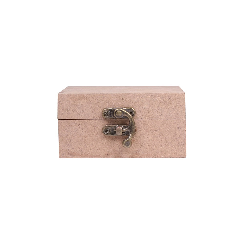 Mdf Box With Latch Square 4 X 4 X 2Inch 5.5Mm Thick 1Pc Sw Lb