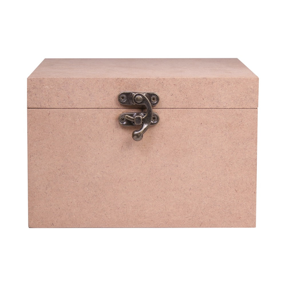 Mdf Box With Latch Rectangle 6 X 6 X 4Inch 5.5Mm Thick 1Pc Sw Lb
